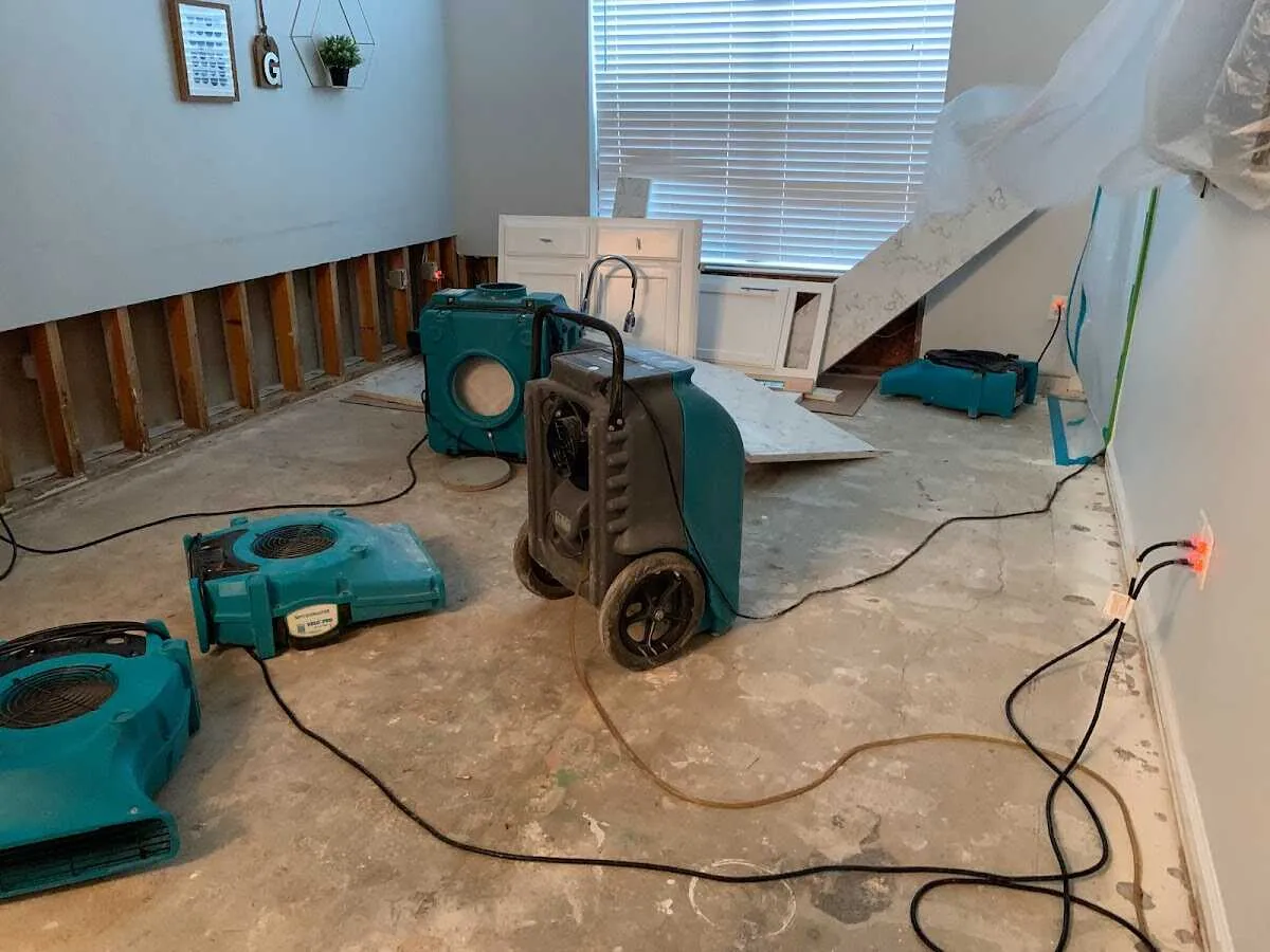Dehumidifier in flood-cut room for Water Extraction & Removal in North Greenbush